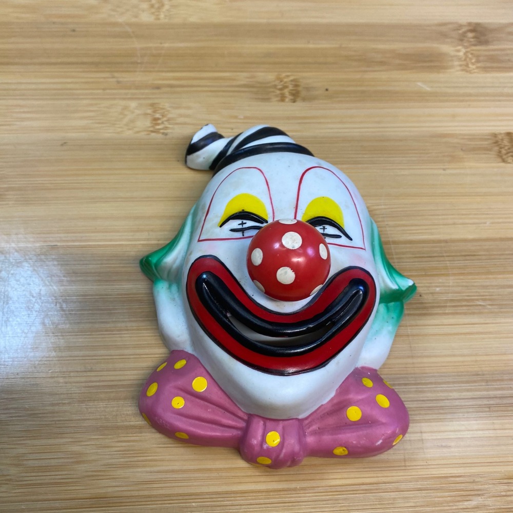 Unbranded Clown Face Music Box Unisex OS Multicolor Vintage Ceramic Kitsch 35